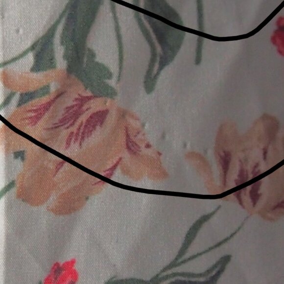 Draper James Floral Quilted Puffer Un-Belted Full Zip Coat Size S -project as is - Picture 16 of 16